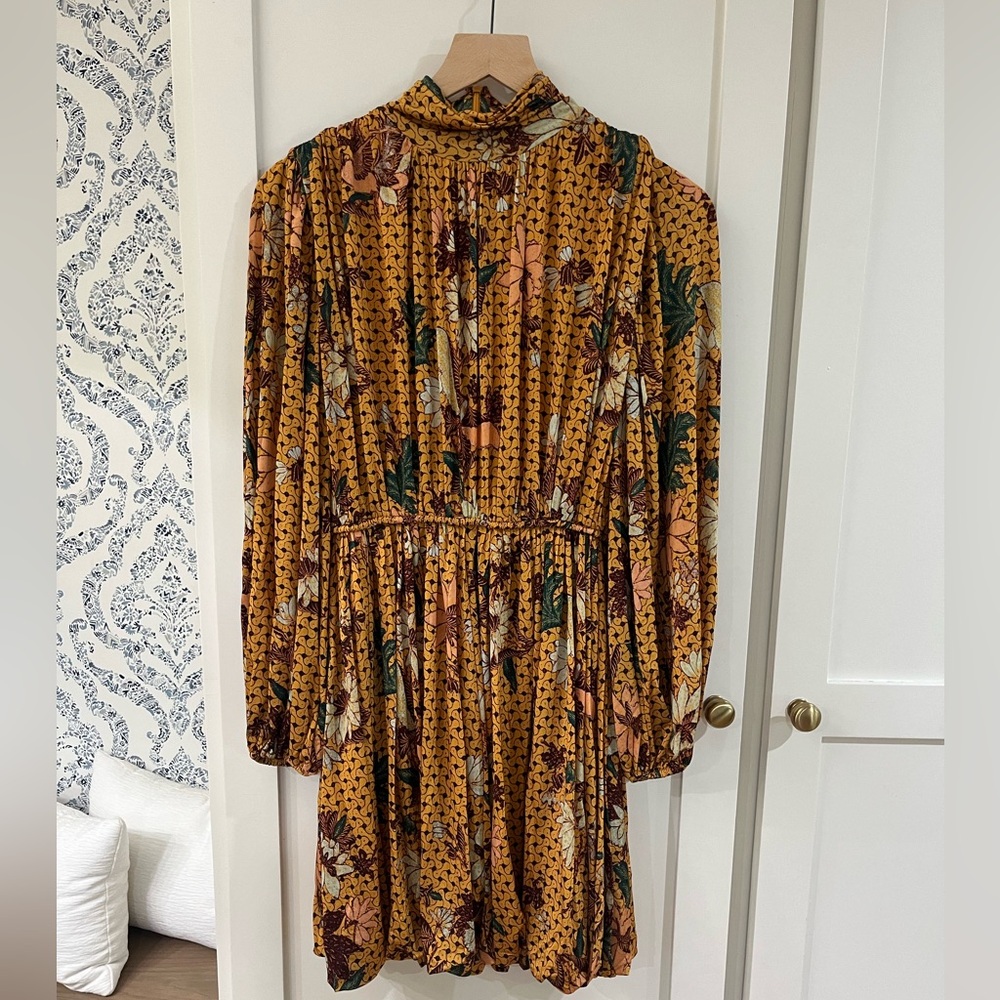 Ulla Johnson Wilhemina Gathered Floral Jersey Bubble Mini Dress - Picture 2 of 6